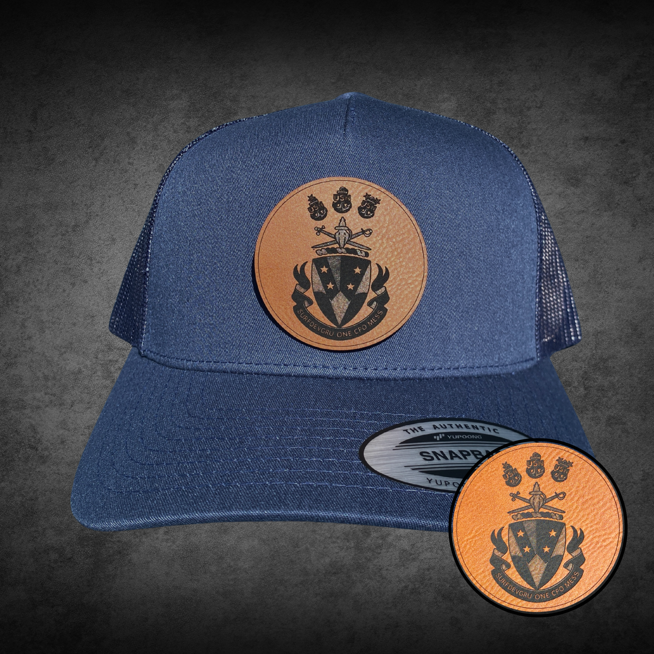 Chiefs Mess Leather Patch Snap Back Hat