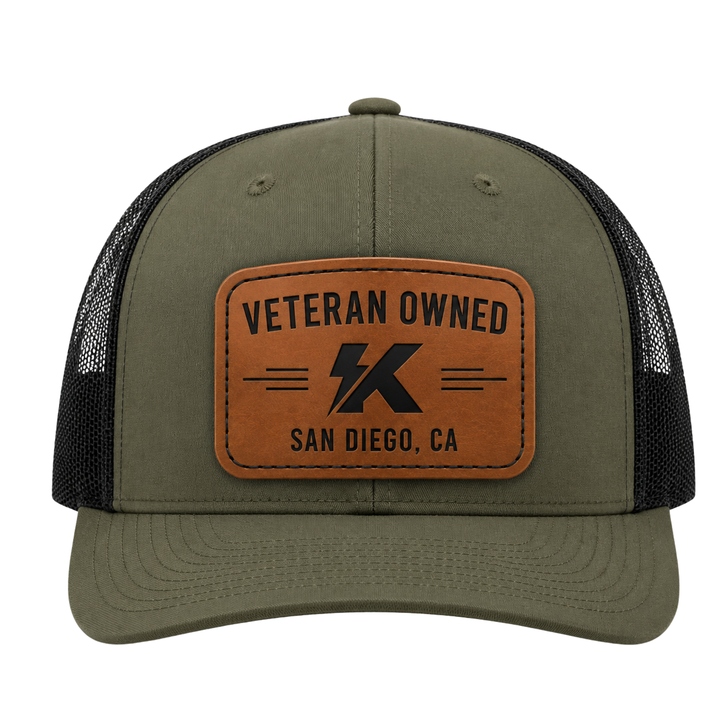 Veteran Owned Leather Patched Hat
