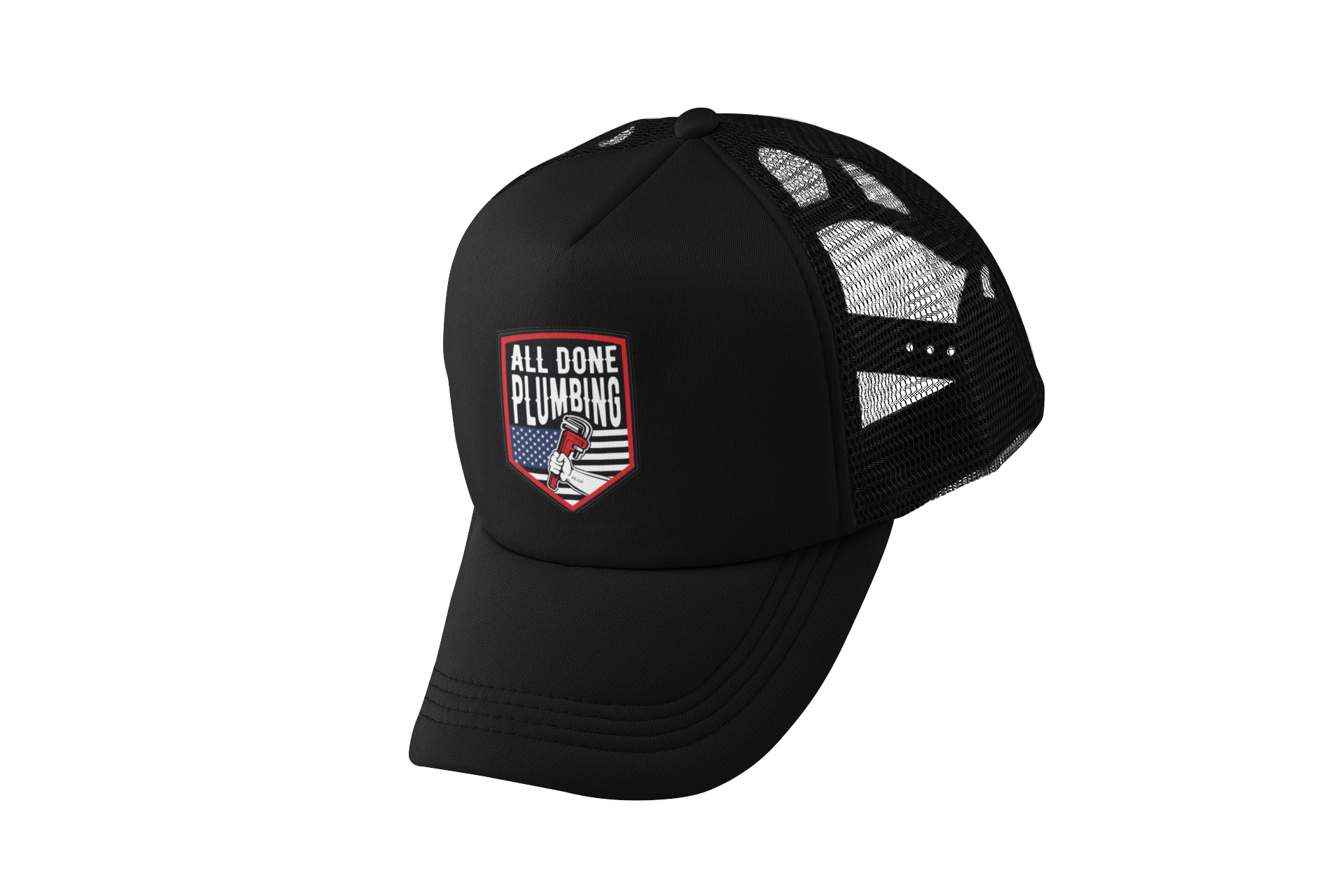 All Done Plumbing Graphic Trucker Hat