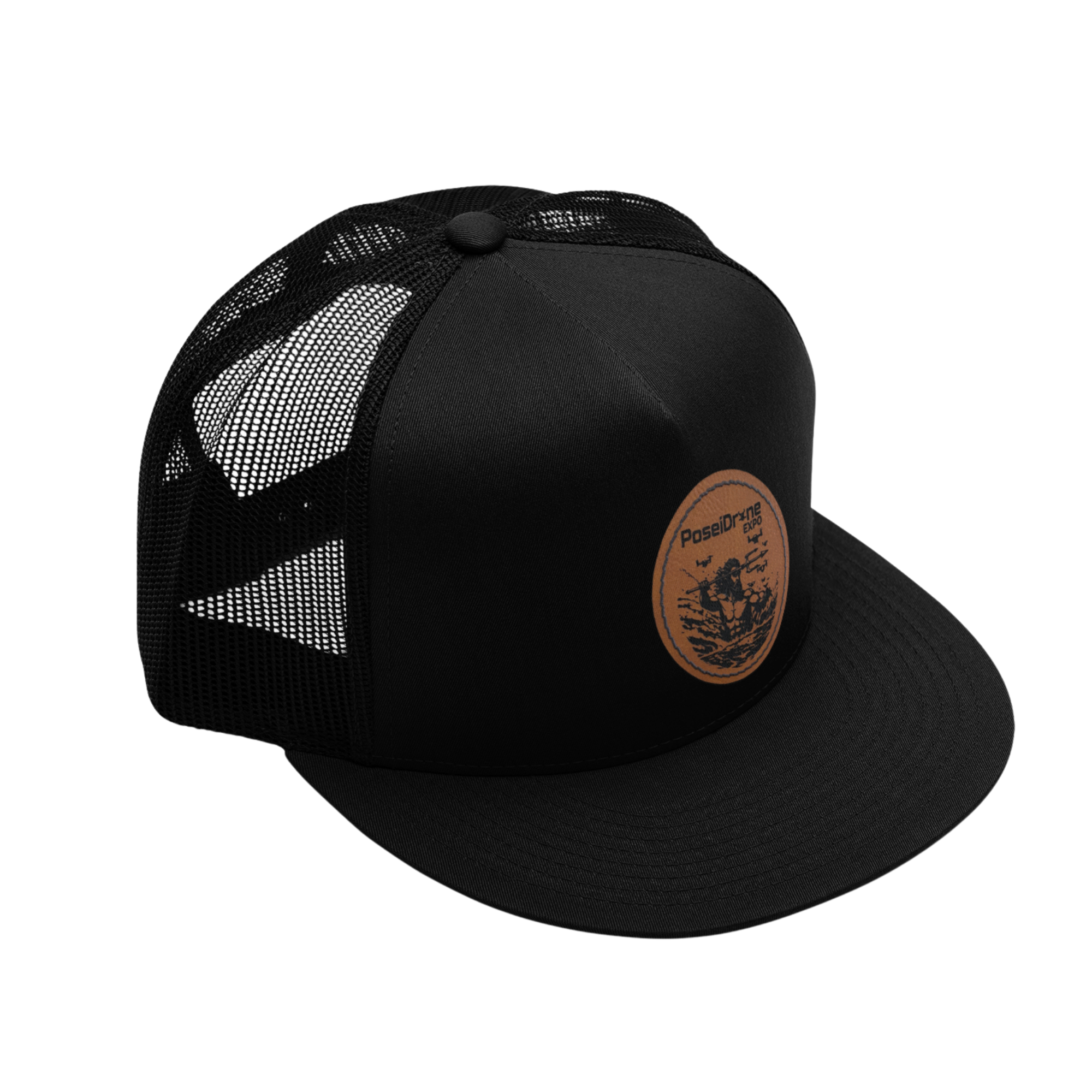 PoseiDrone Expo Leather Patch Hat