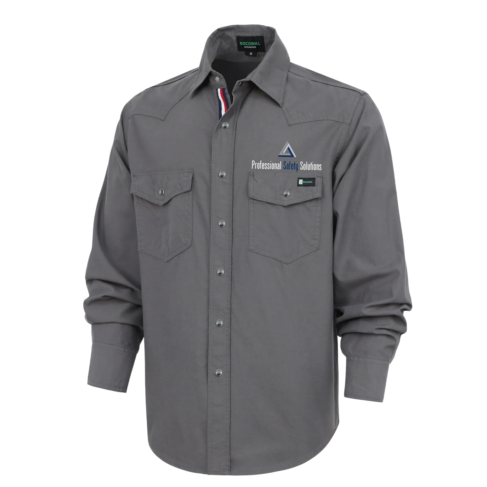 BOCOMAL Non FR Work Shirt With Pearl Snaps