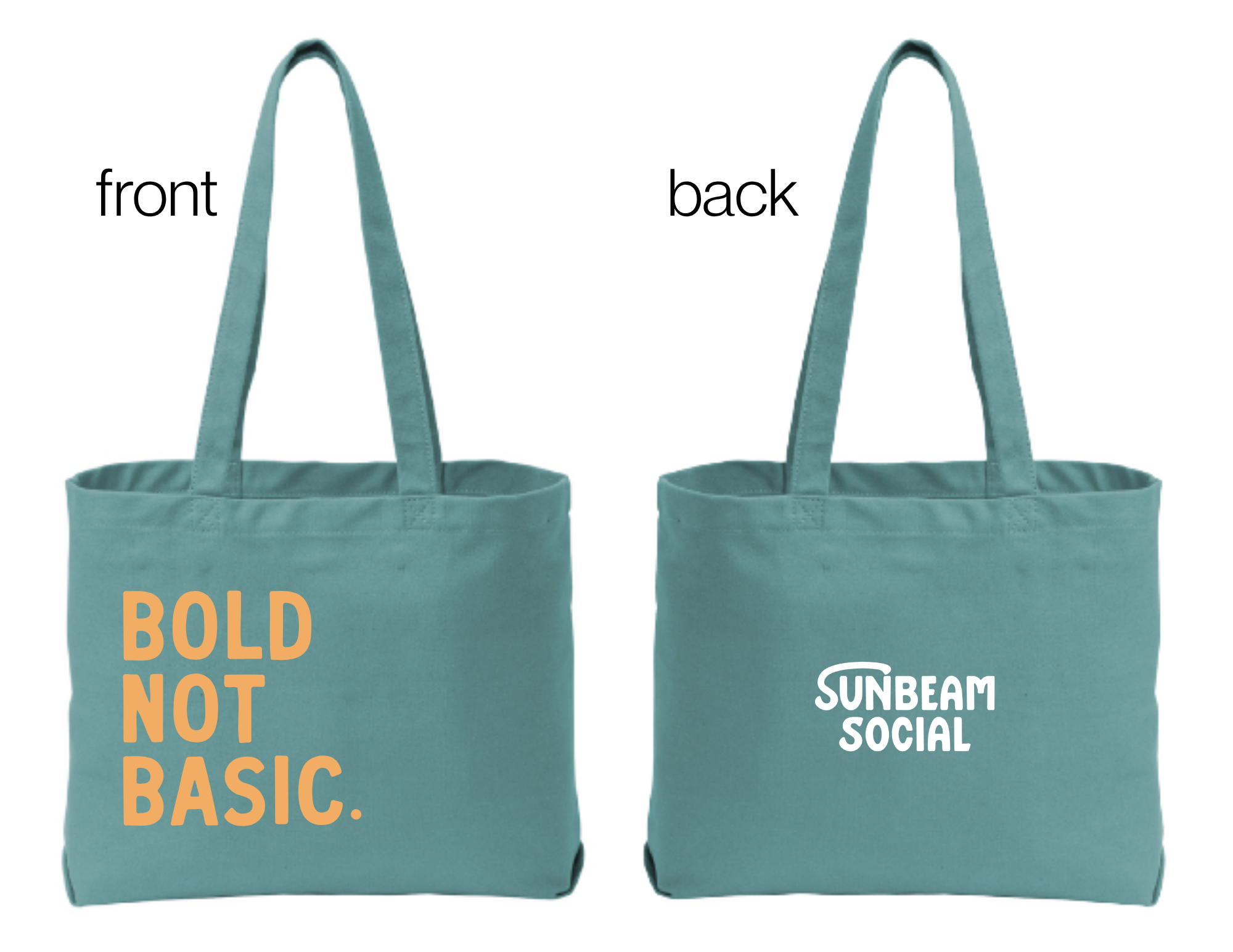 Sunbeam Social Seafoam Green Extra Large Tote