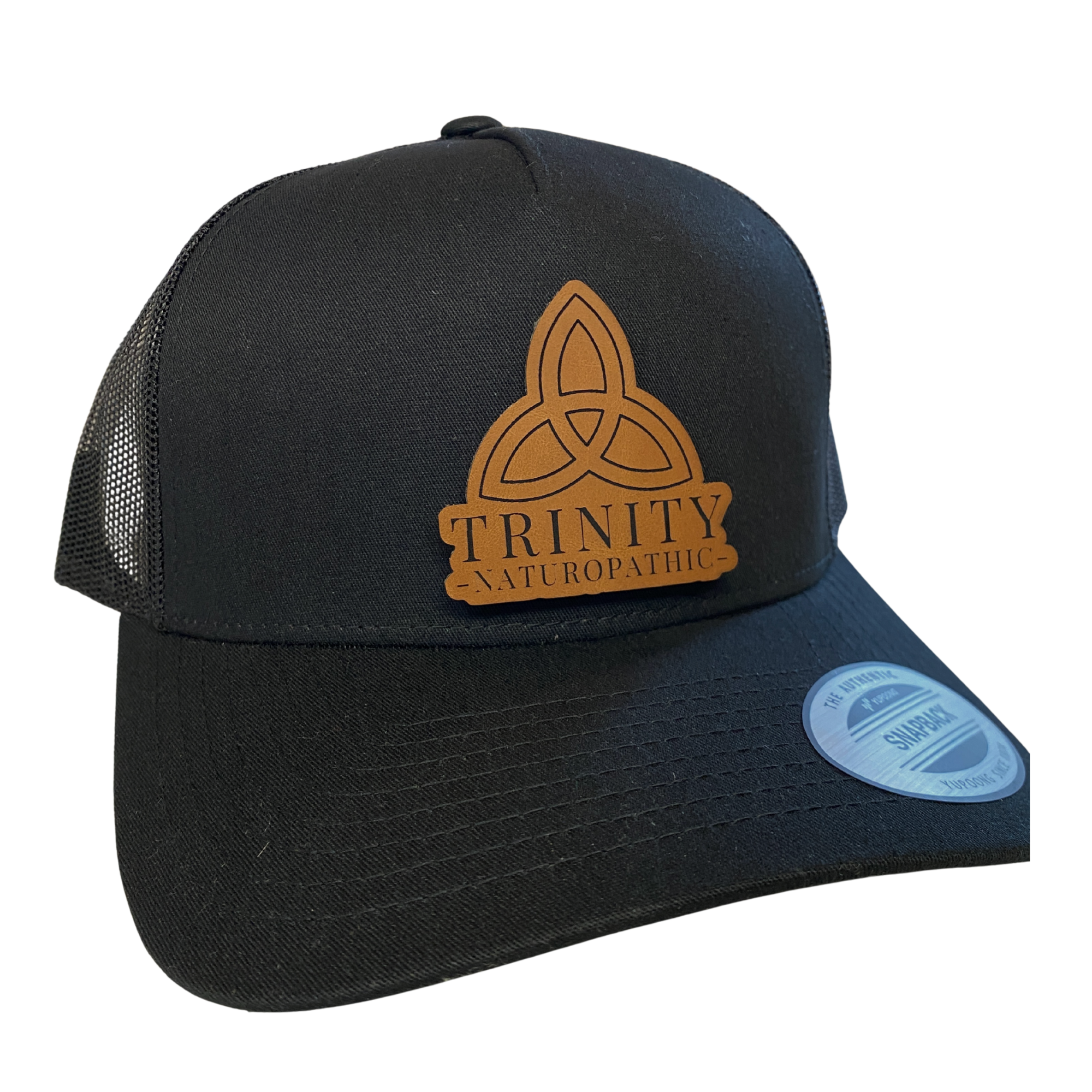 Trinity Leather Patch Trucker Hat - Brown/Black