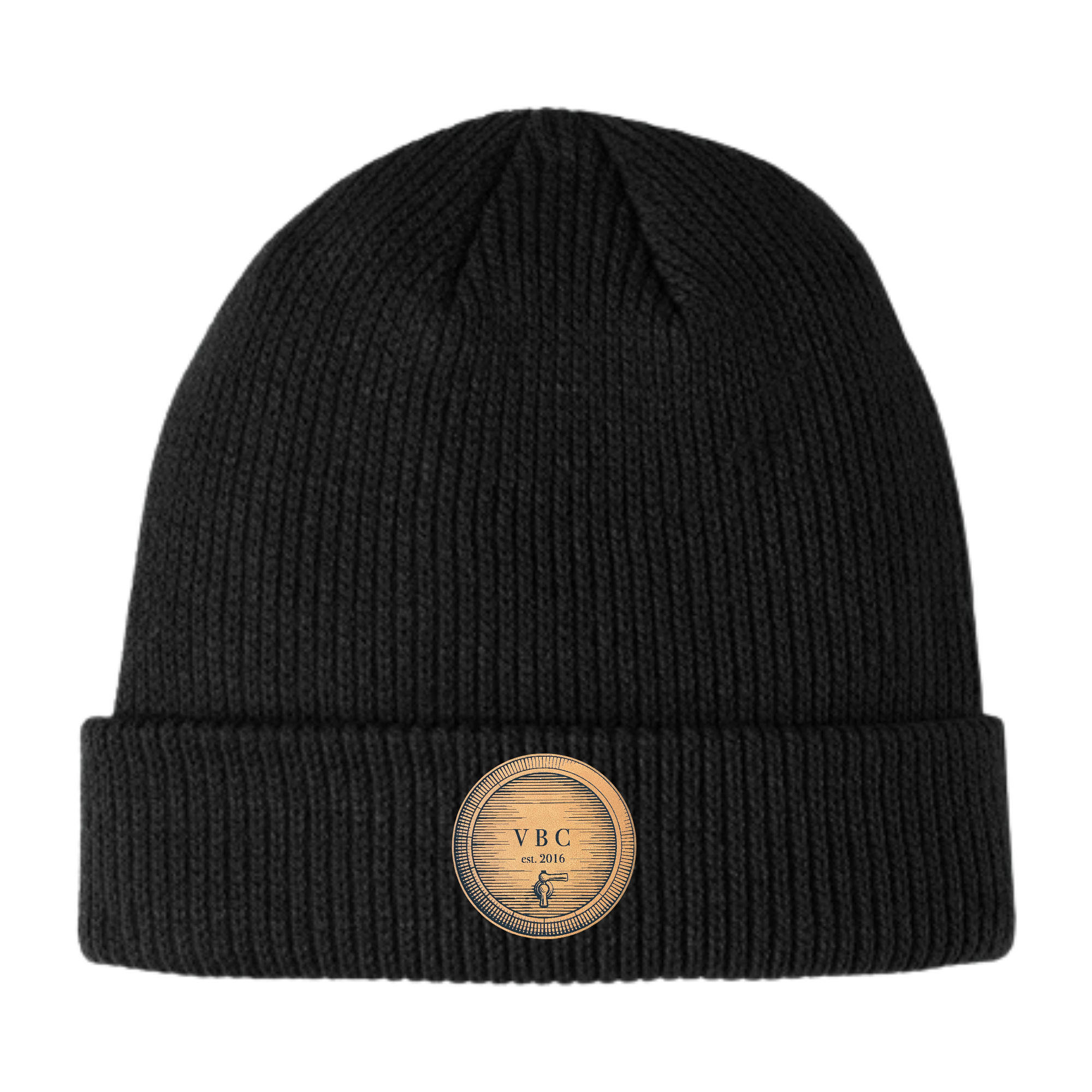 VBC Leather Patch Beanie